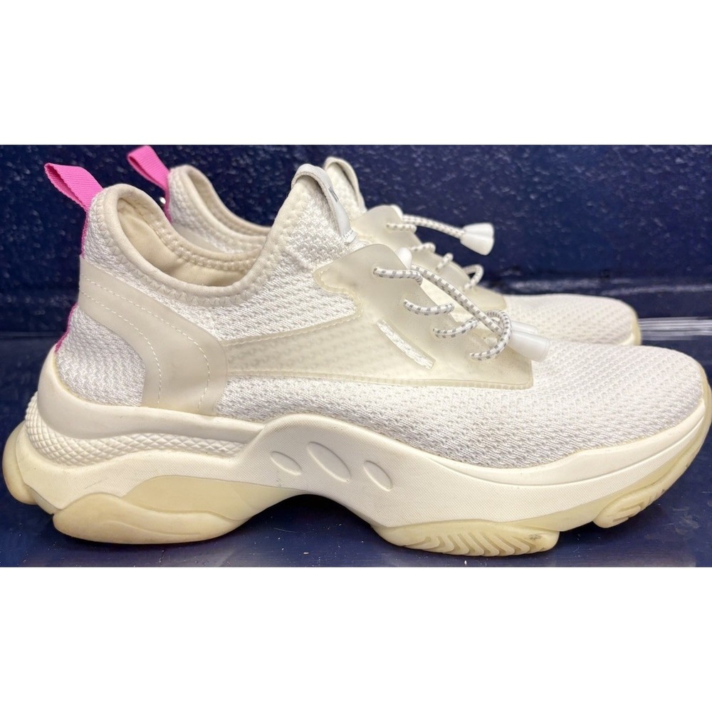 Steve Madden Myles White/Pink Sneakers Women's Size 9